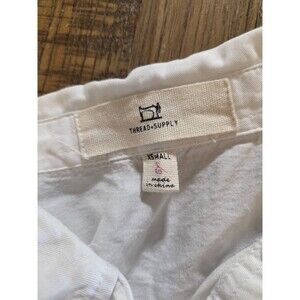 thread and supply 100% Tencel  Button-up White Dress Xs